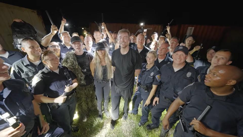 Mr Beast stages manhunt with 100 Indiana State Police&nbsp;officers